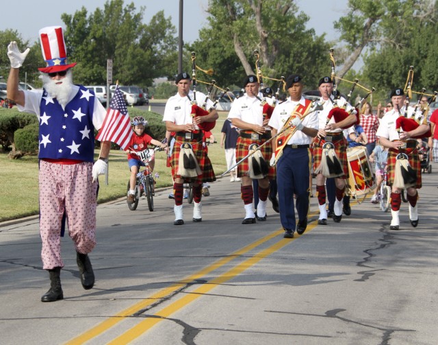 Marching along