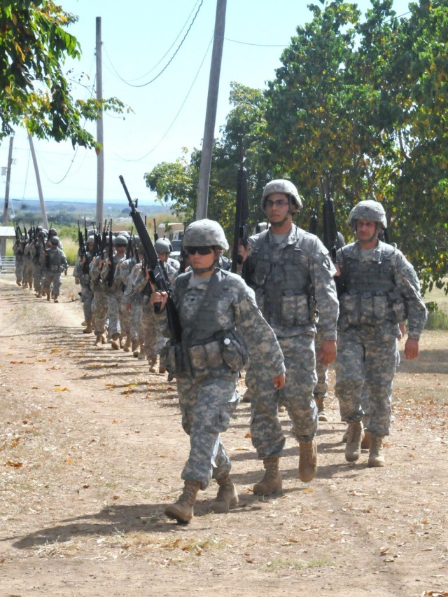 Female troops lead the way