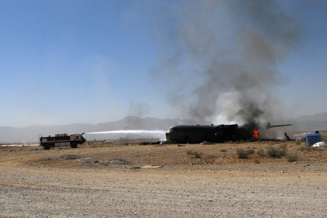 C130 aircraft wings removed with explosives