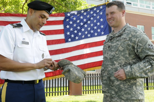 Pinning on the new rank.