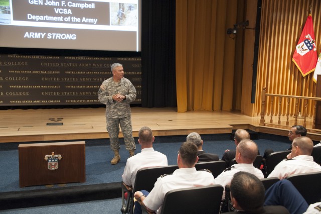 Vice Chief of Staff Gen. John Campbell meets with the AWC Distance Class of 2013