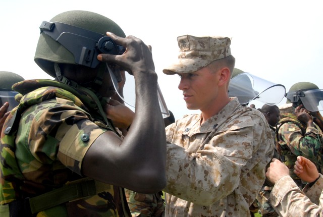 Marines conduct non-lethal training during Western Accord 13