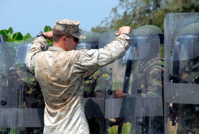 Marines conduct non-lethal training during Western Accord 13