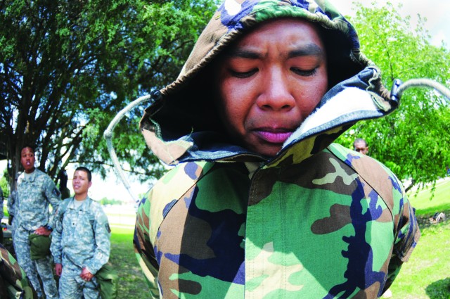 Donning protective gear