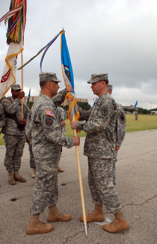 Passing the 470th's Colors