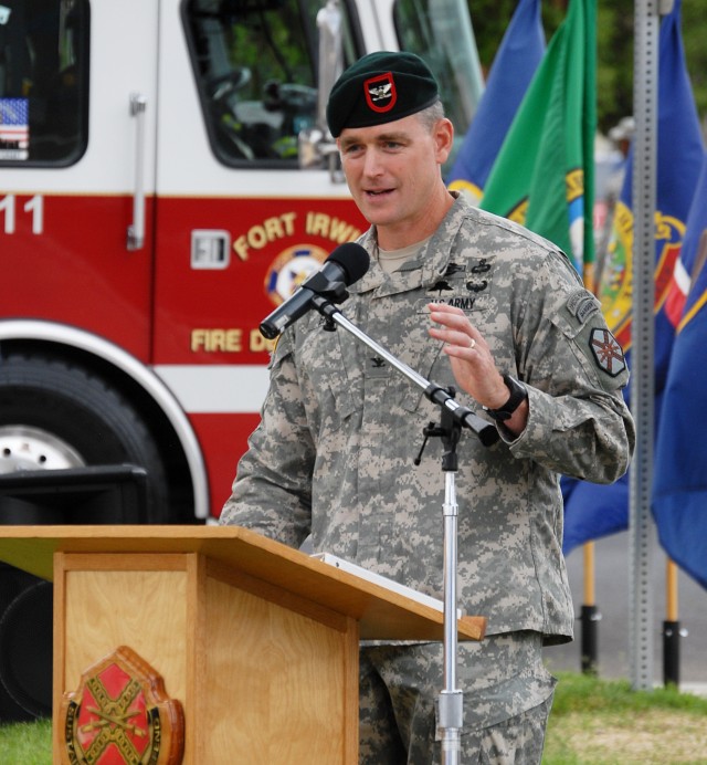 COL Braga provides remarks