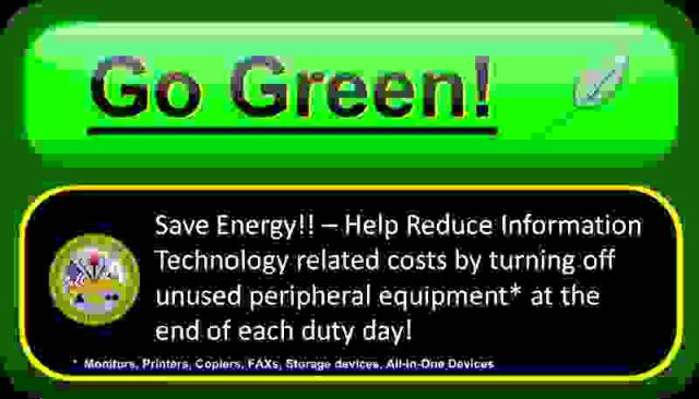 Army Go Green Graphic