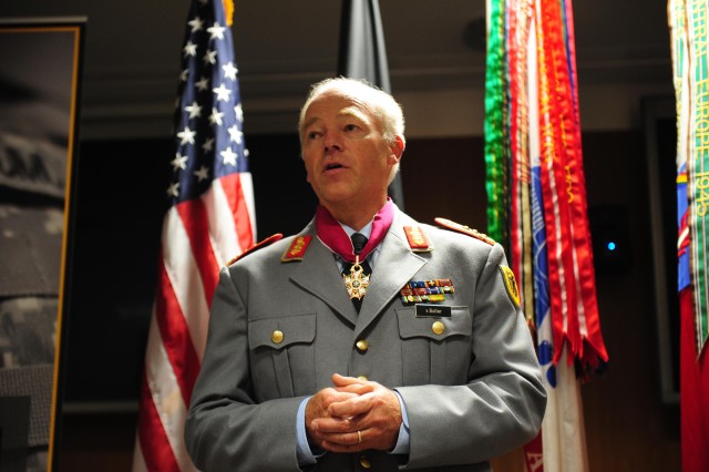 US Army Europe awards retired German general US Legion of Merit medal for 41 years of service