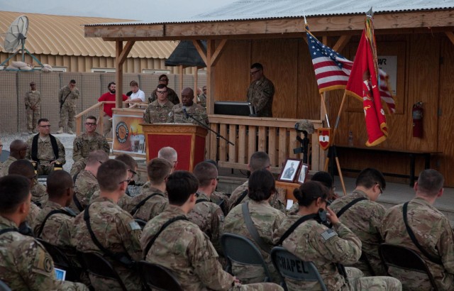 Memorial ceremony held for fallen soldier at FOB Gamberi