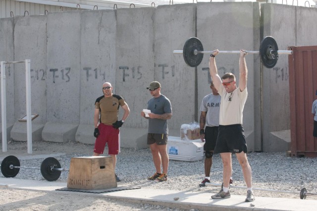 Fitness community takes part in 'Crossfit For Hope' on FOB Gamberi