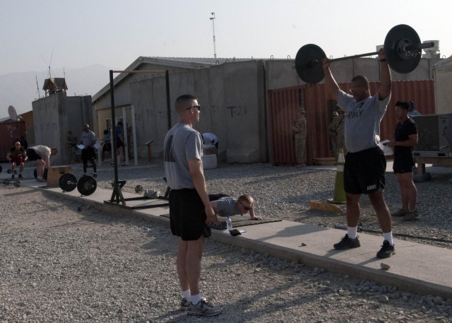 Fitness community takes part in 'Crossfit For Hope' on FOB Gamberi