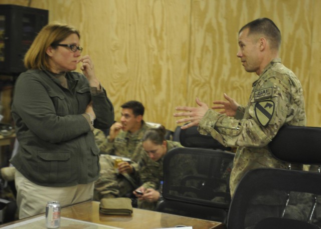 Military-civilian development experts discuss their Afghan counterpart capabilities