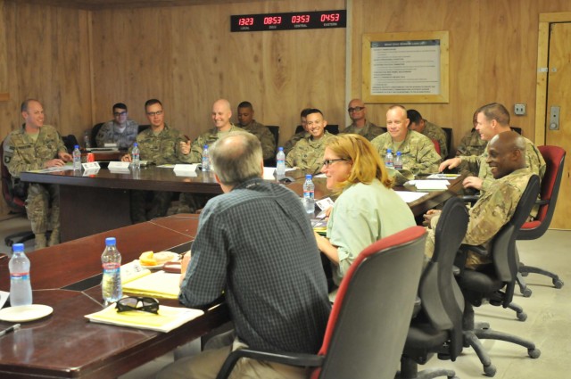 Military-civilian development experts discuss their Afghan counterpart capabilities