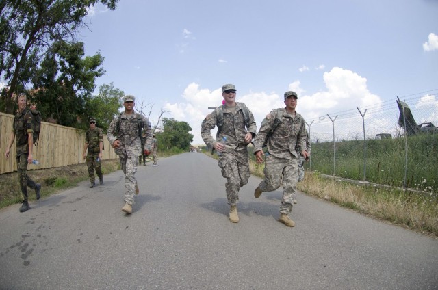 KFOR soldiers face summer heat during DANCON march