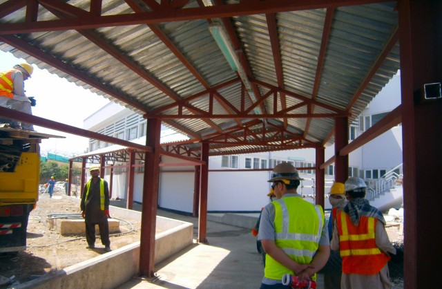 A new roof at the Afghan National Police hospital
