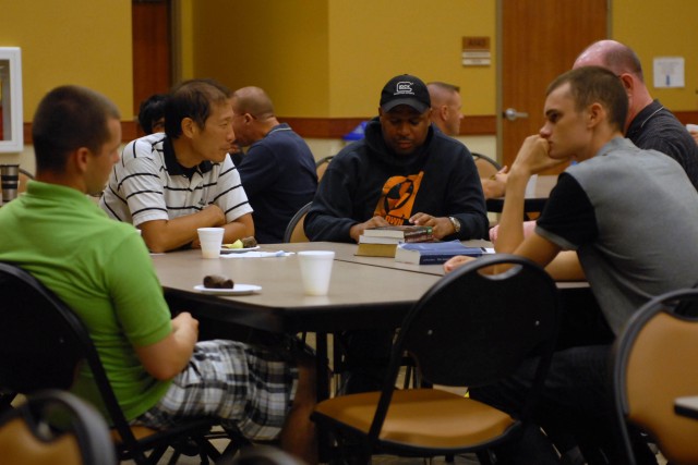 Guys connect through Rough Cut Men Conference