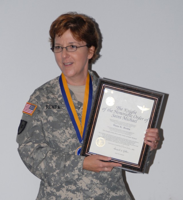 Col. Dana K. Renta receives the Knight of the Honorable Order of Saint Michael
