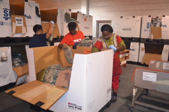 Program uses lean process to sort equipment from overseas
