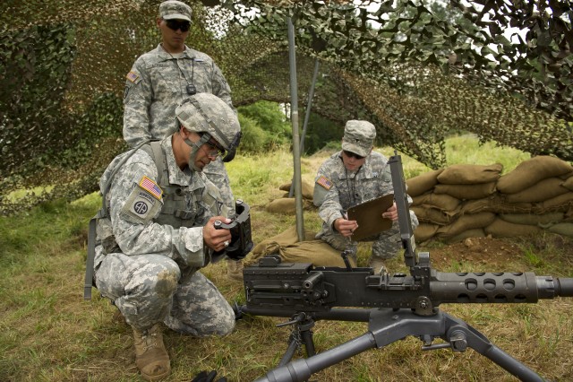 Pvt. Braser Sestoso is tested on his weapons knowledge