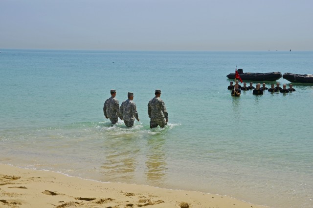 The 86th Engineer Dive Detachment changes command in their own way