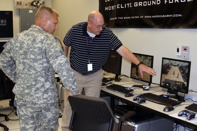 Recruiting Commander visits Army Game Studio