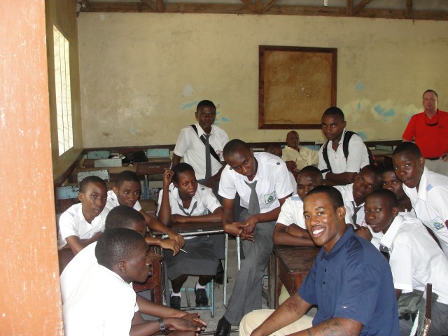 Teaching at Air Wing school in Tanzania