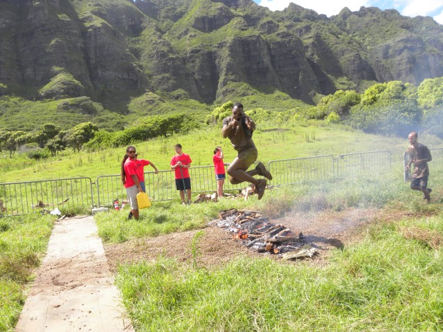 Mighty Masticators leap over fire
