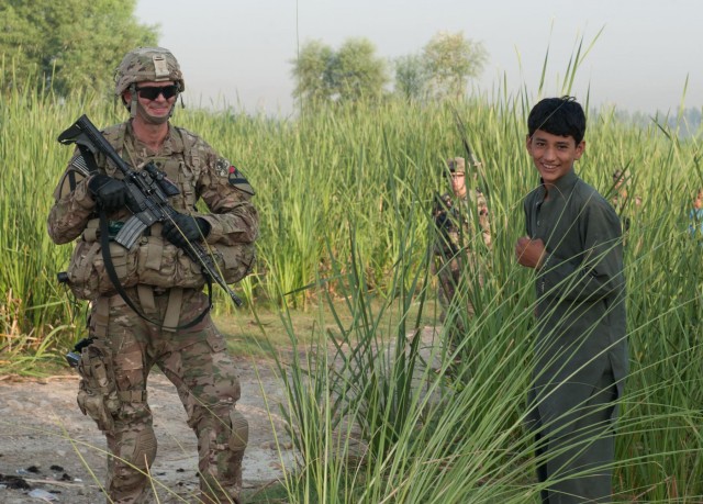 1st Cavalry conduct presence patrol around FOB Fenty