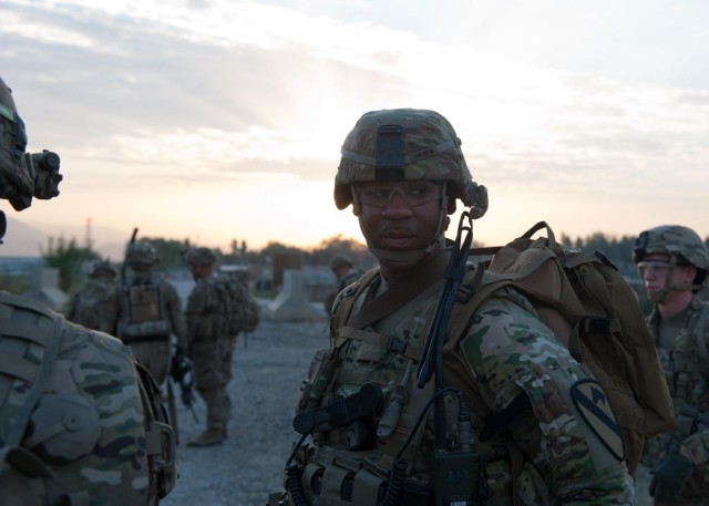 1st Cavalry conduct presence patrol around FOB Fenty