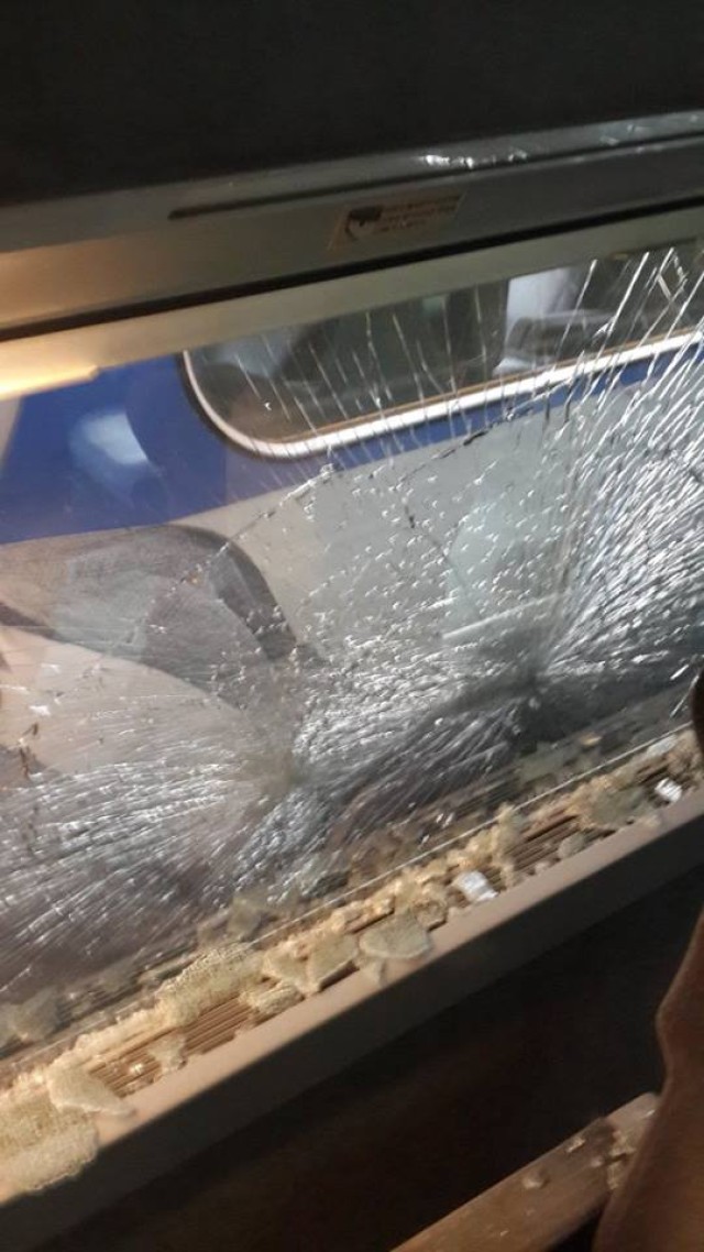 Broken Glass from a KTX Passenger Car