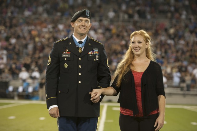 Staff Sgt. Ty Carter visits San Diego, West Point on media tour