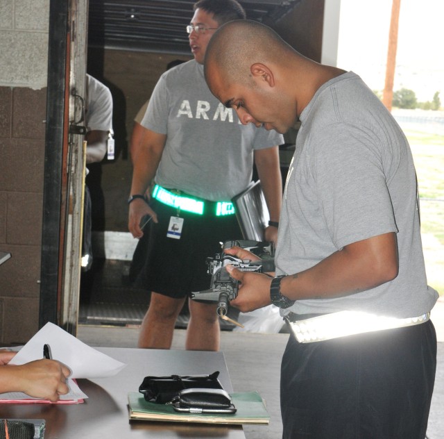 Checking Weapon at the Continental Replacement Center