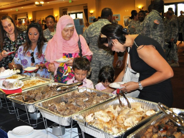 Food tasting at Fort Irwin MENA celebration