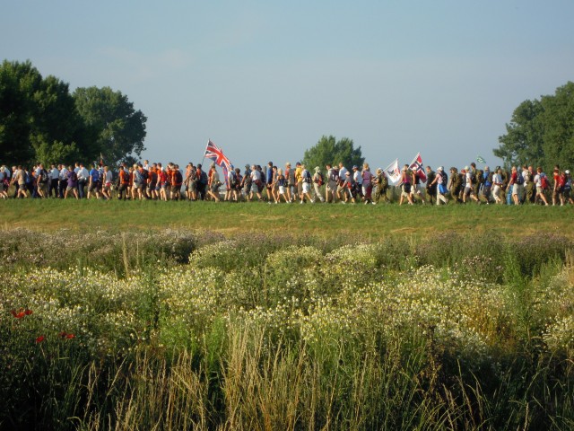 97th Viderdaagse (International Four Days Marches) marchers around Nijmegen