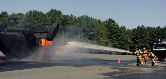 A.P. Hill firefighters conduct aircraft fire training