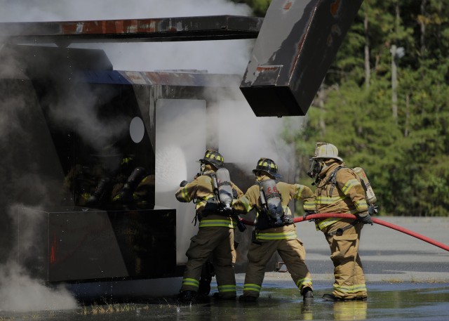 A.P. Hill firefighters conduct aircraft fire training