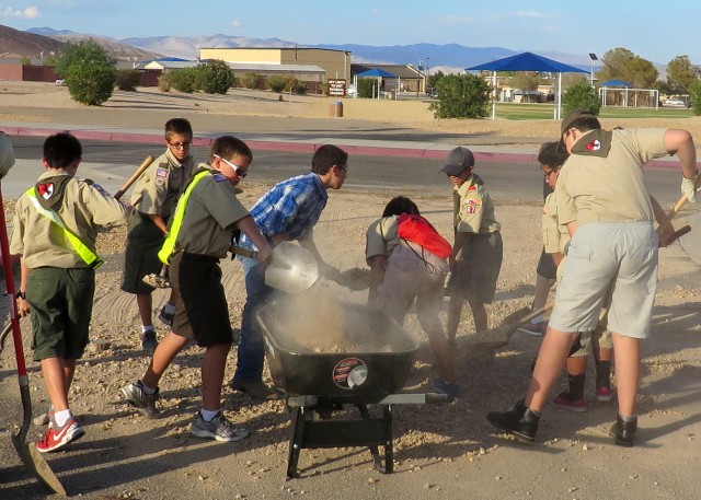 Boy Scout Troop 67 helps clean