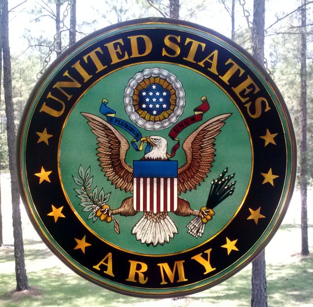 United States Army Seal in Stained Glass