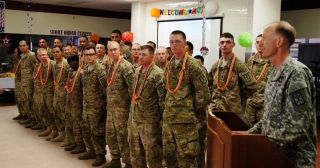 Lt. Col. Mark Miles welcomes back Soldiers from Afghanistan