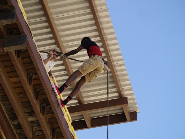 TF Renegade Families conduct rappelling training