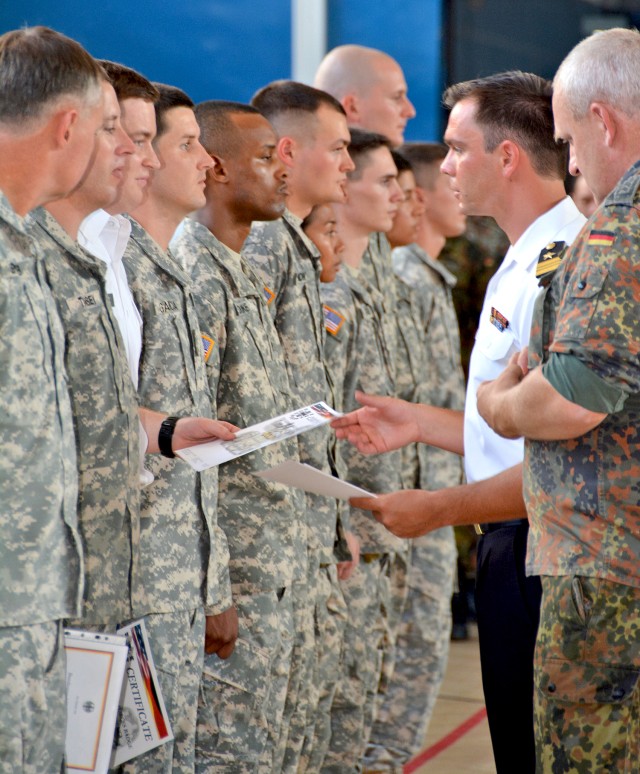 V Corps honors German military badge recipients, thanks Bundeswehr for support in final ceremony