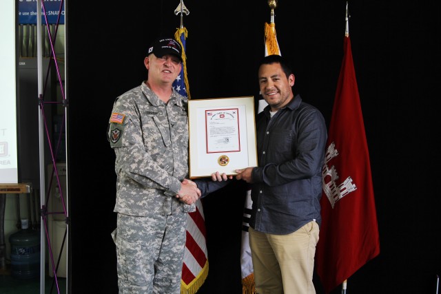 Jacob West named USACE 2011 Military Contingency Responder of the Year