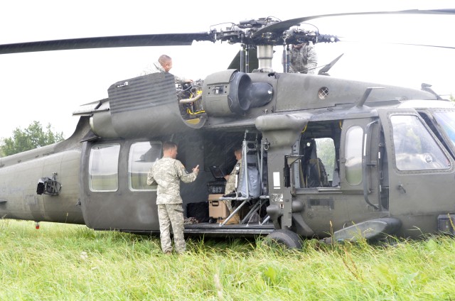 UH-60 Blackhawk helicopter emergency landing