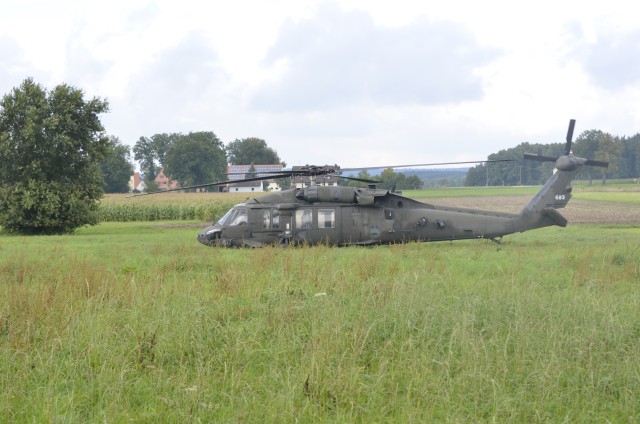 UH-60 Blackhawk helicopter emergency landing