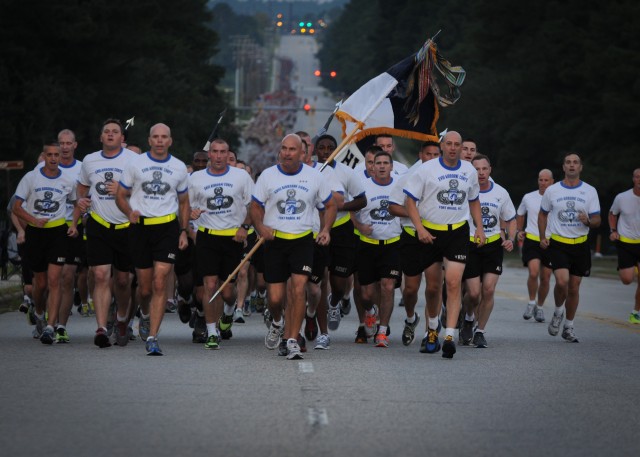 Corps celebrates birthday with run