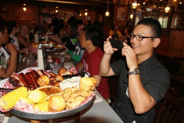 Japanese troops get a taste of American hospitality