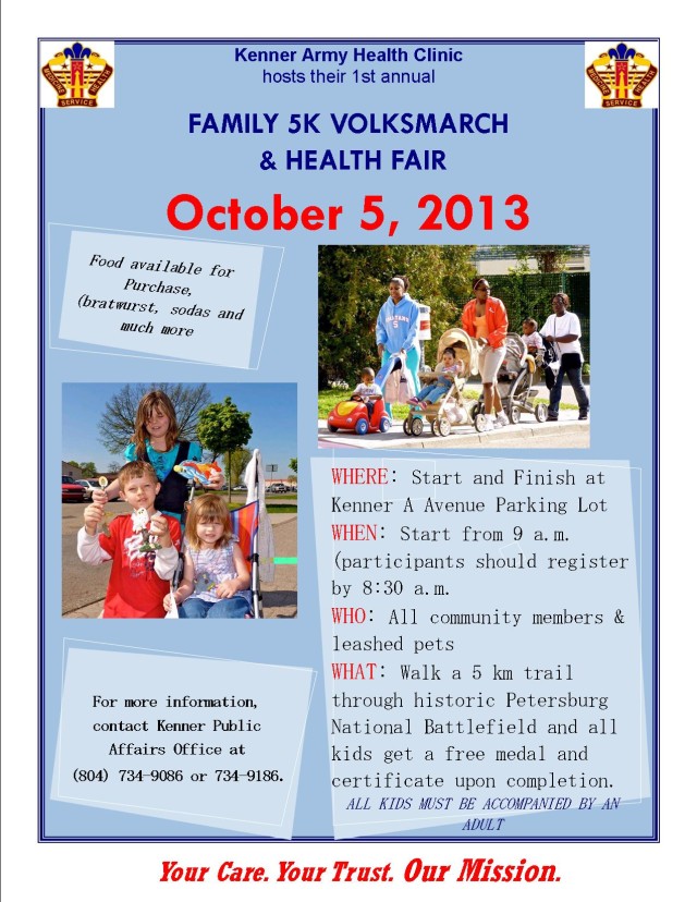 Kenner Army Health Clinic Hosts First Annual Family 5K Volksmarch and health Fair