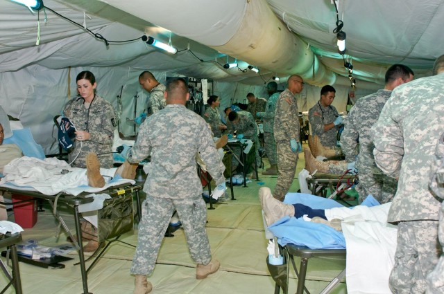 Combat hospital mimics scene from 'M*A*S*H'