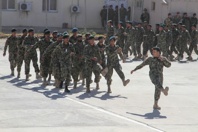 Weekly parade sharpens discipline for Afghan Soldiers