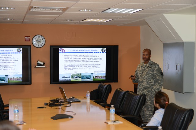 Army Air Operations Group hosts National Defense University interns